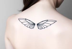 ethereal fairy wings small tattoo idea