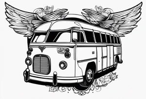 A bus with wings tattoo idea