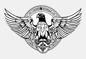 aguia com símbolo do corinthians tattoo idea