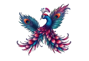 Peacock feathers tattoo idea
