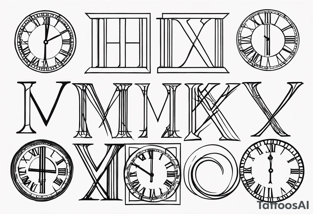 XIX roman numerals. it should be very simple tattoo idea