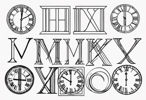 XIX roman numerals. it should be very simple tattoo idea