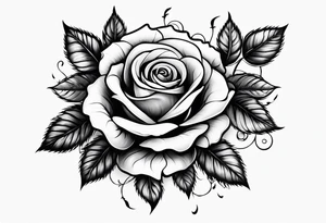 Gothic rose tattoo idea