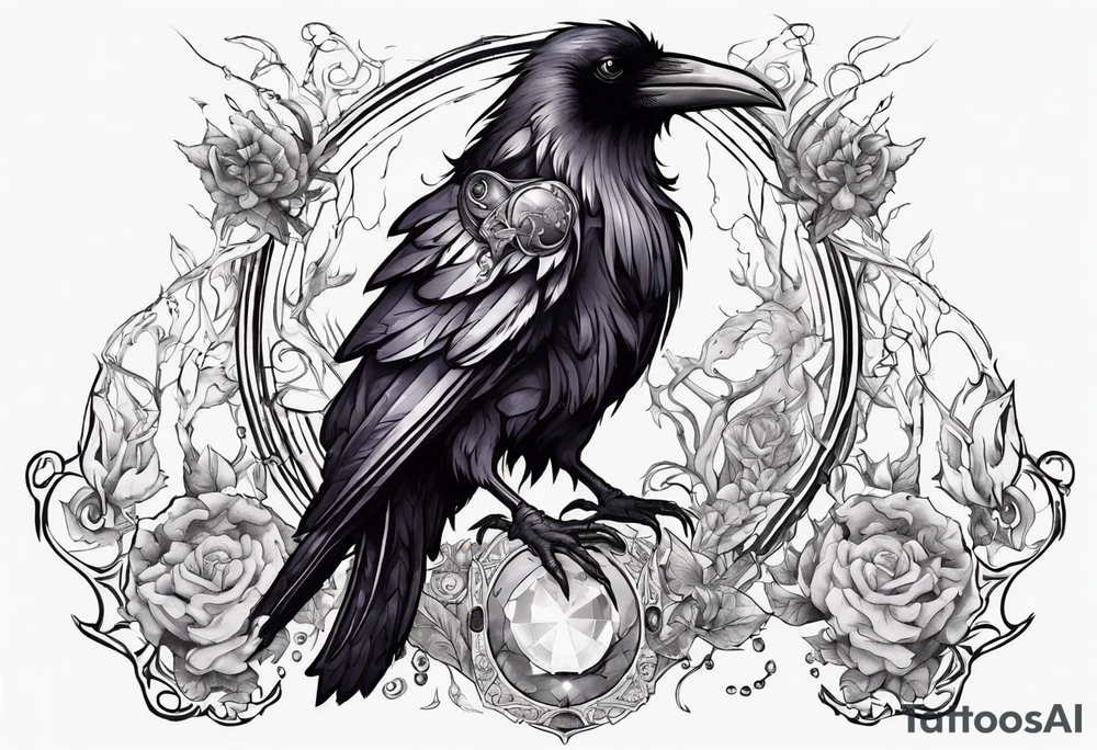 The Demon Raven Stolas, a Prince of Hell who is obsessed with gems, knowledge of astrology and poisonous plants. tattoo idea