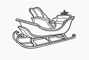 santa Sleigh tattoo idea