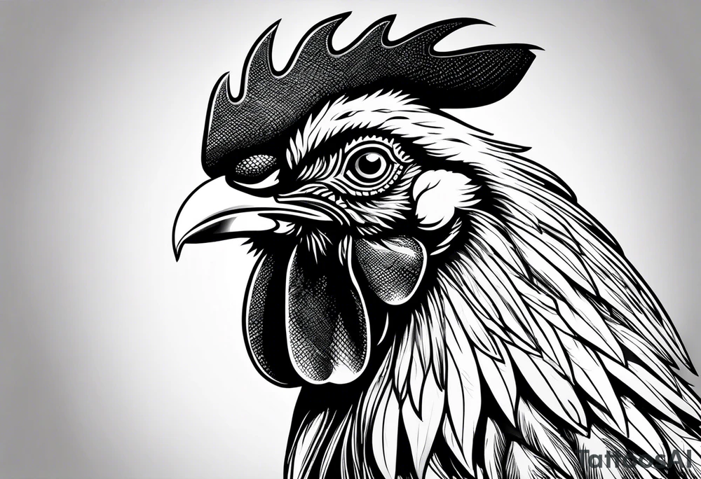 rooster tattoo idea