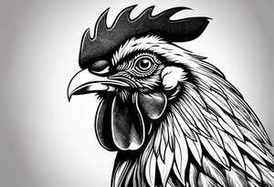 rooster tattoo idea