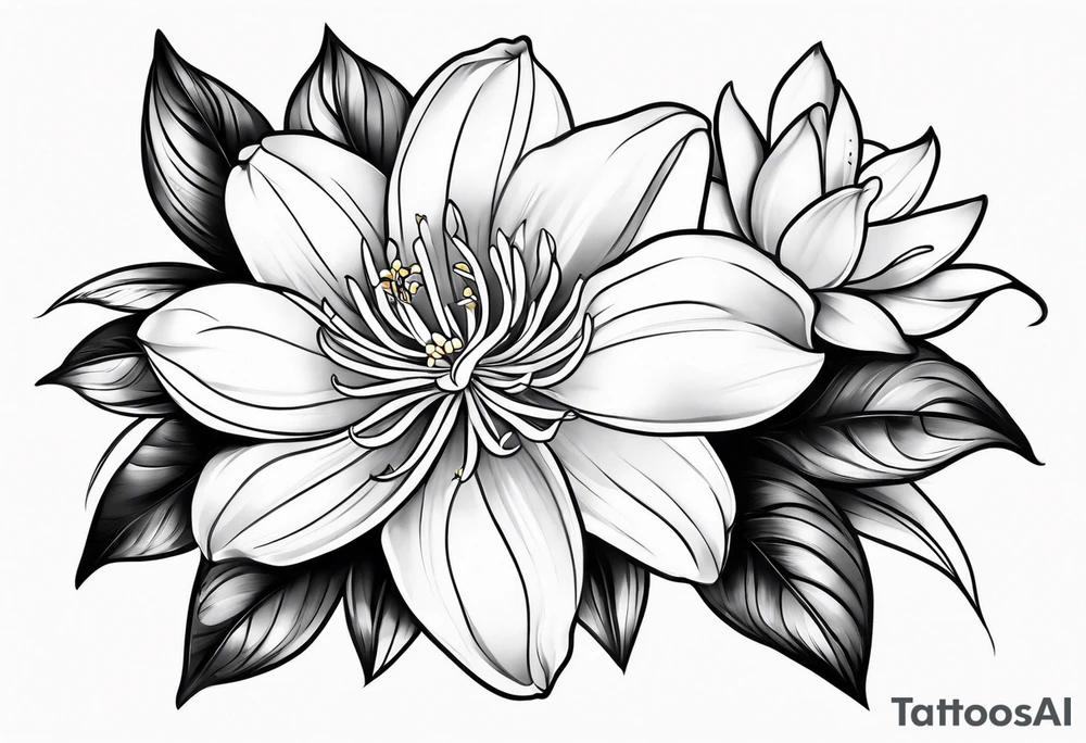 Jasmine flower tattoo idea