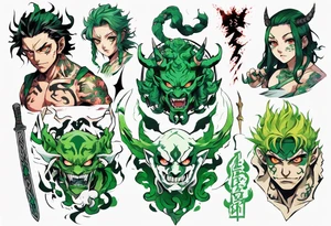 Demon Slayer
Anime
Green tattoo idea