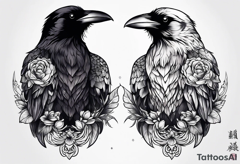 raven tattoo idea
