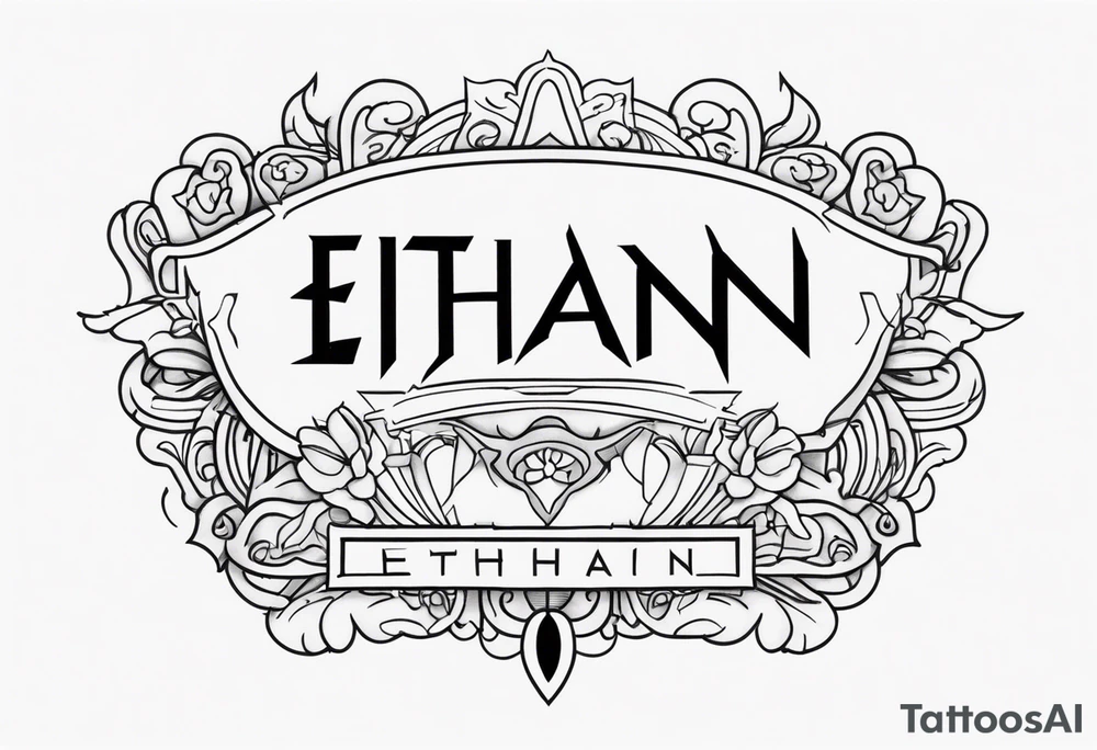 ethan name tattoo idea