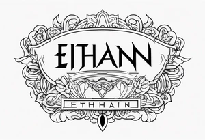 ethan name tattoo idea