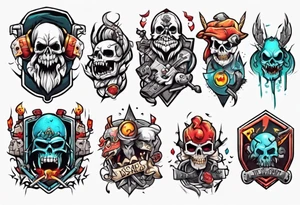 background that represents game development and designs tattoo idea