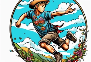 leaping farm boy tattoo idea
