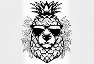 Pineapple bear tattoo idea