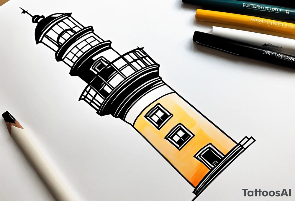 lighthouse acutally light up tattoo idea