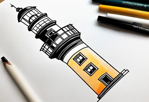 lighthouse acutally light up tattoo idea