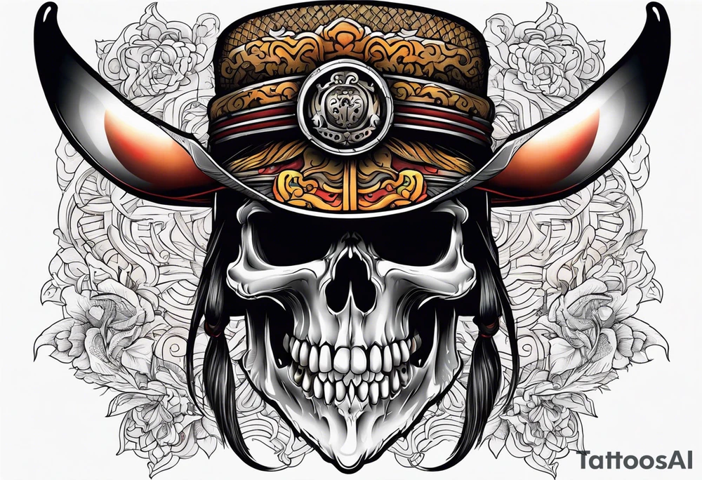 Chopper skull tattoo idea