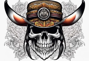 Chopper skull tattoo idea