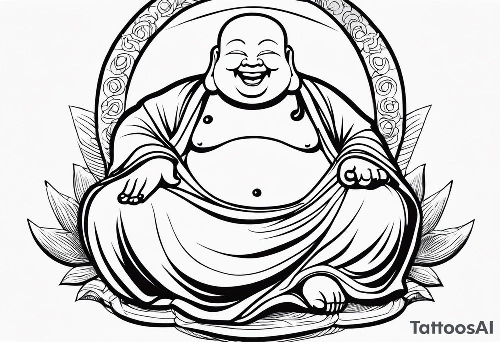 laughing Buddha tattoo idea