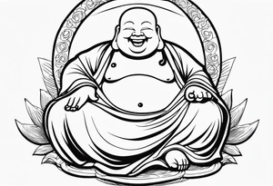 laughing Buddha tattoo idea