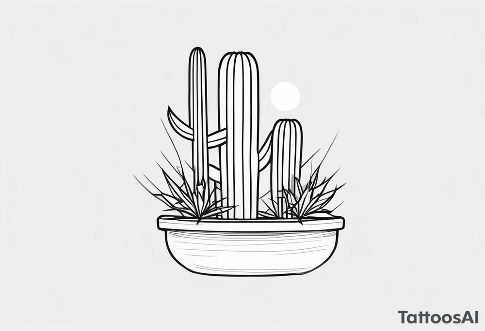 Ghost cactus tattoo idea