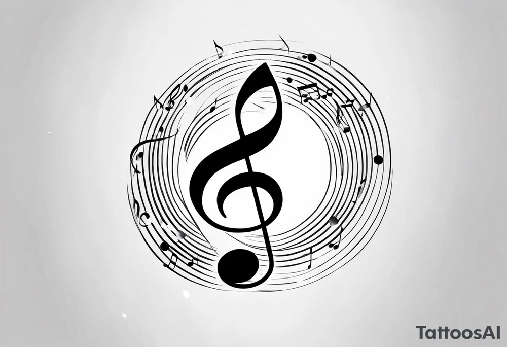 music note tattoo idea