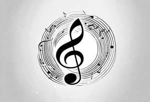 music note tattoo idea