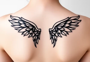 gothic wings small tattoo idea