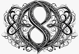 Infinity symbol with suckers tattoo idea