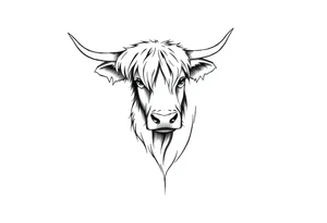 highland cow tattoo idea