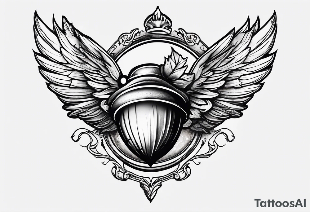 acorn, wings tattoo idea