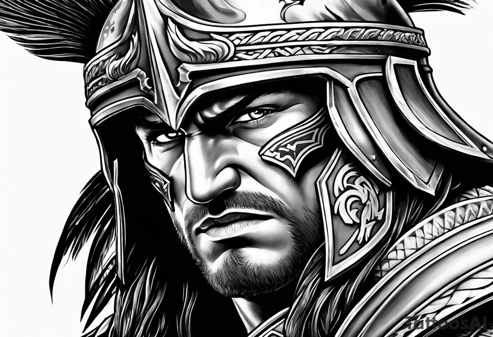 Spartan warrior tattoo idea