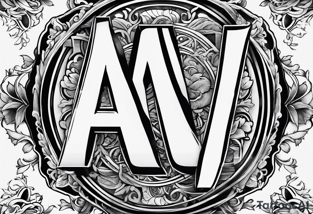 the letters A W R tattoo idea