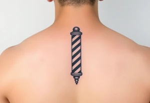 Minimalistic barber pole tattoo idea