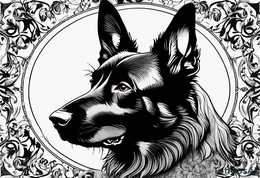 Belgian malinois, Scottish terrier, border collie, papillon tattoo idea