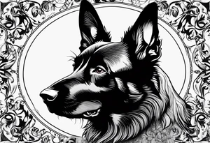 Belgian malinois, Scottish terrier, border collie, papillon tattoo idea