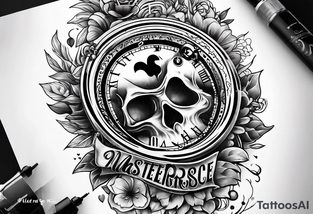 sleeve tattoo to contain the symbols family , love, health, time, money , happines tattoo idea