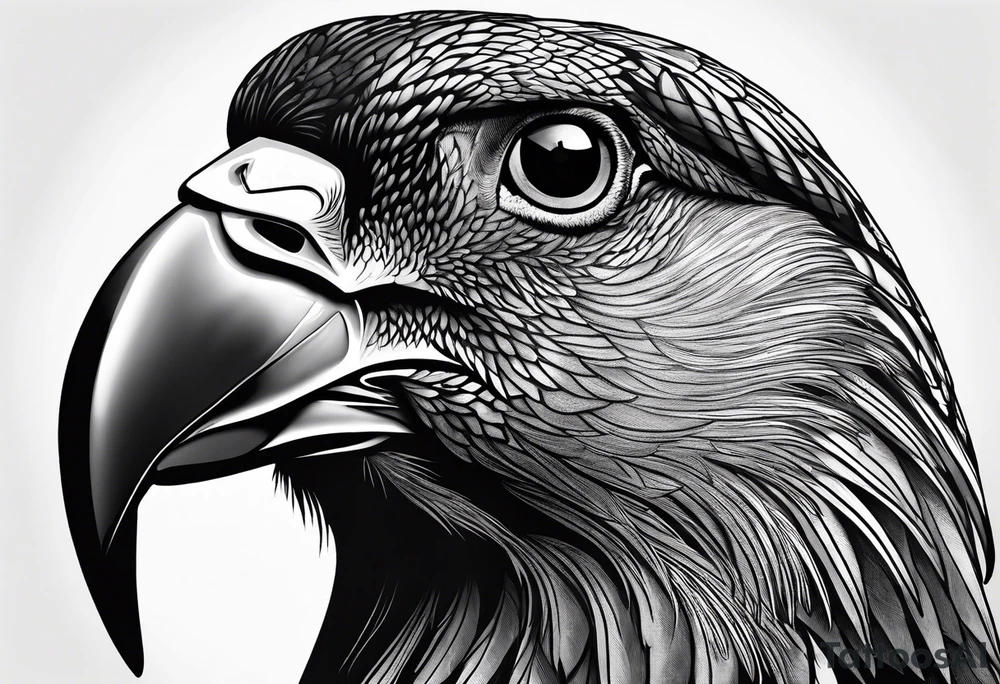 face of a deutch drahthaar with a pheasant in its mouth tattoo idea