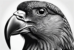 face of a deutch drahthaar with a pheasant in its mouth tattoo idea