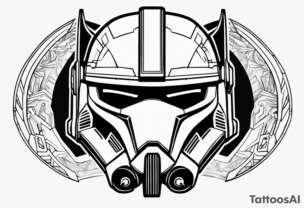 Captain Rex, Pistols drawn, Phoenix Squadron Helmet, Ahsoka Tano tattoo idea