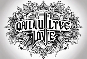 "Falling in love with Jesus" text tattoo idea