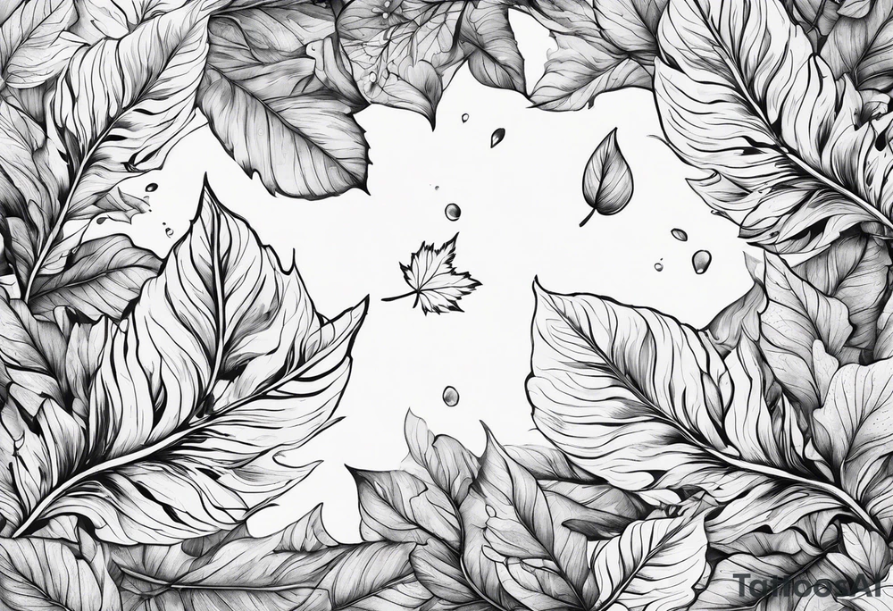 dead leaves floating on water tattoo idea