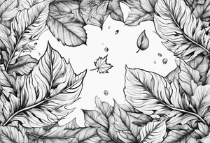 dead leaves floating on water tattoo idea