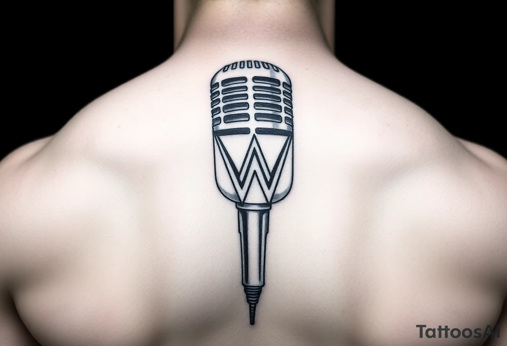 WWE microphone tattoo idea