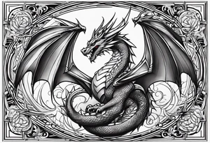 dragon winged tattoo idea