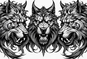 Cerberus greek demon tattoo idea