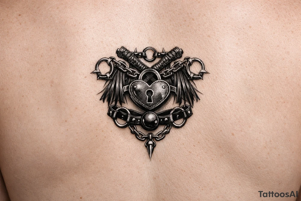 Between lower sternum and upper stomach BDSM cute tattoo tattoo idea