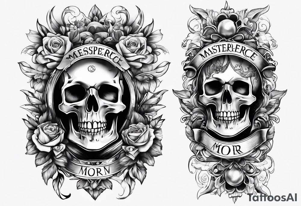Memento mori sleeve tattoo design tattoo idea
