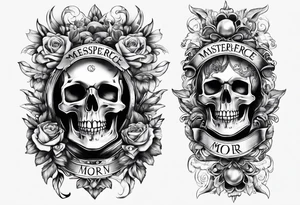 Memento mori sleeve tattoo design tattoo idea